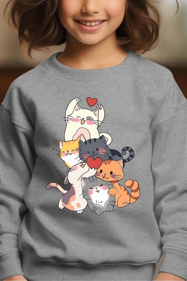 Sweat Col Rond Fille en Gros | Cat joy