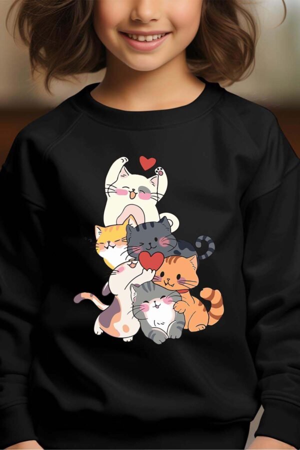 Sweat Col Rond Fille en Gros | Cat joy