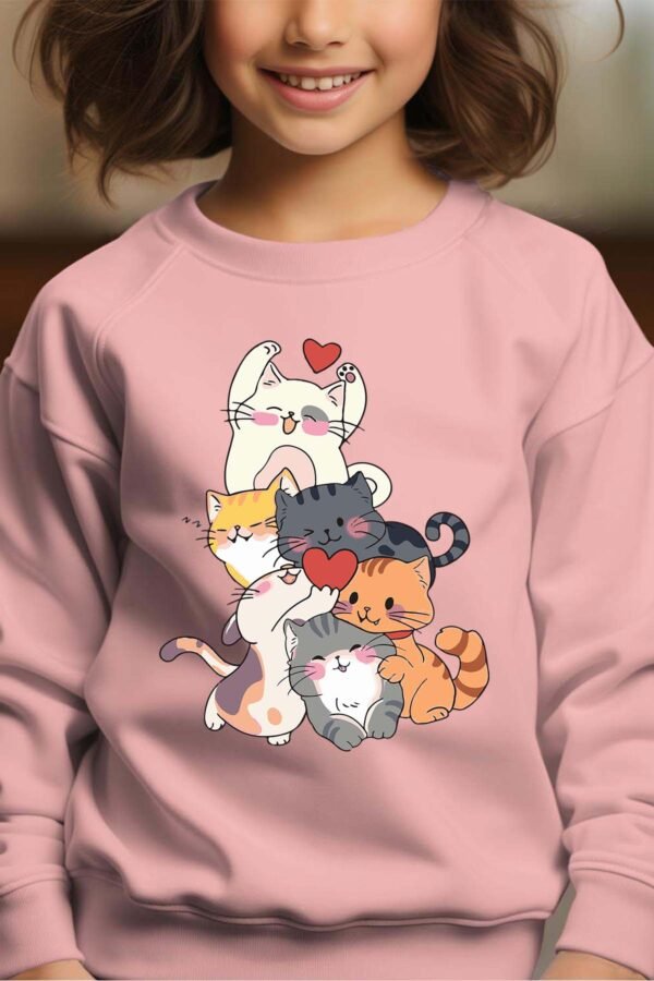 Sweat Col Rond Fille en Gros | Cat joy