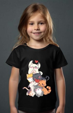 Cat joy – Tshirt Fille – Noir