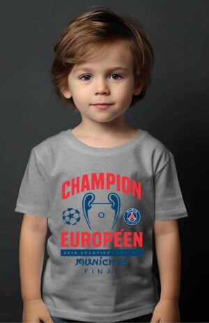 Champion Europeen Psg – Tshirt Garçon – Gris