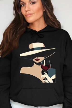 Class Wine  - Sweat Capuche Femme