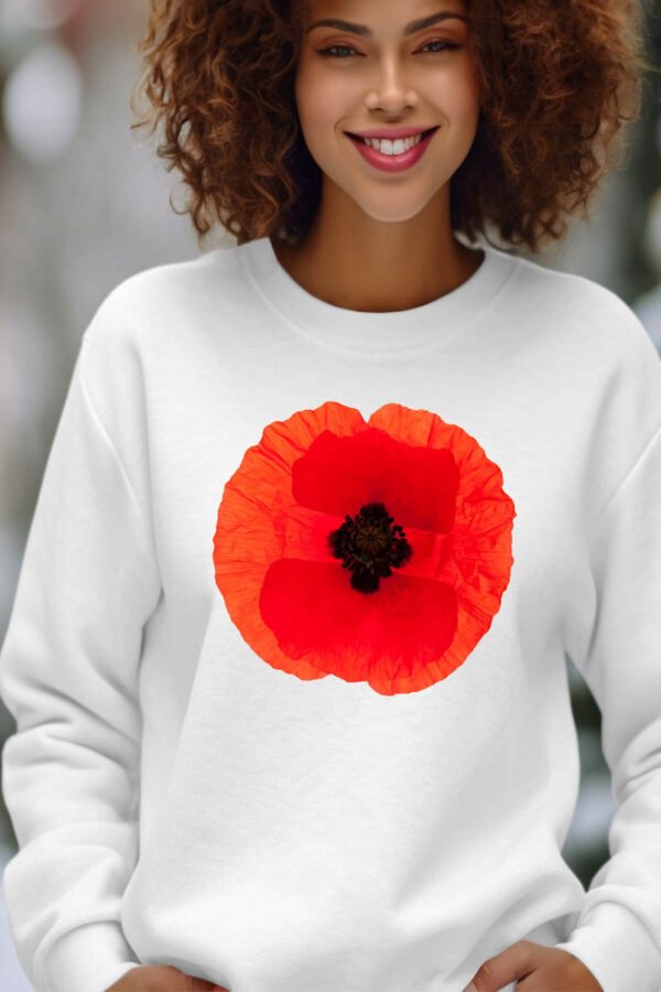 Sweat Col Rond Femme en Gros | Coquelicot rouge