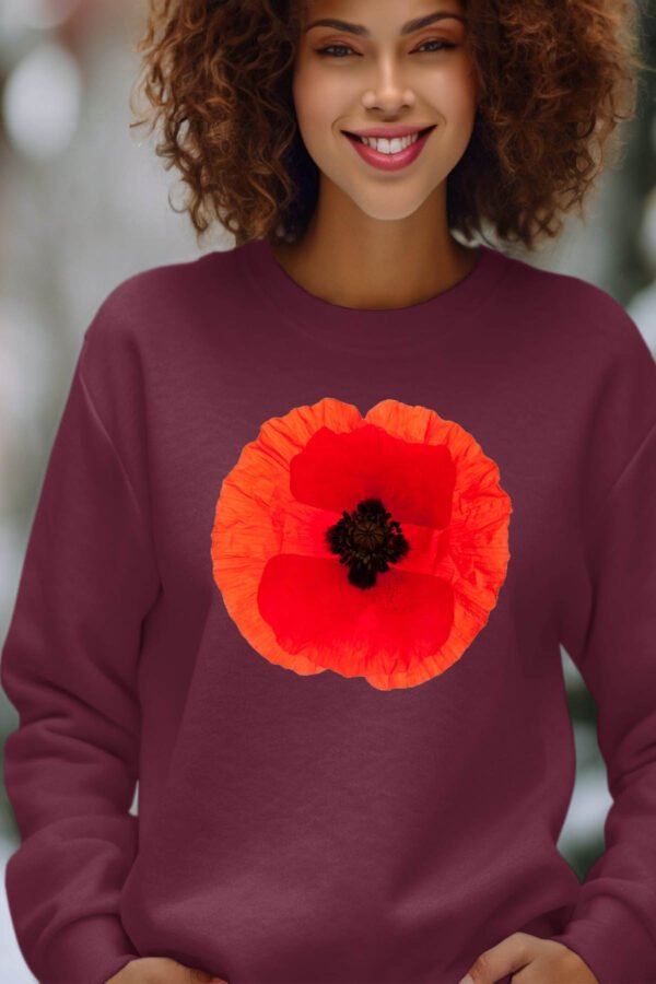 Sweat Col Rond Femme en Gros | Coquelicot rouge
