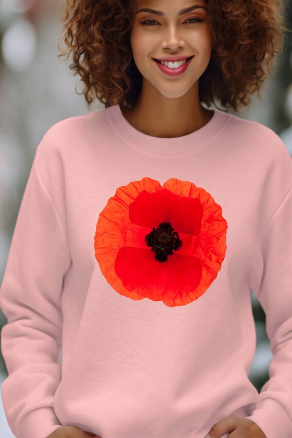 Sweat Col Rond Femme en Gros | Coquelicot rouge