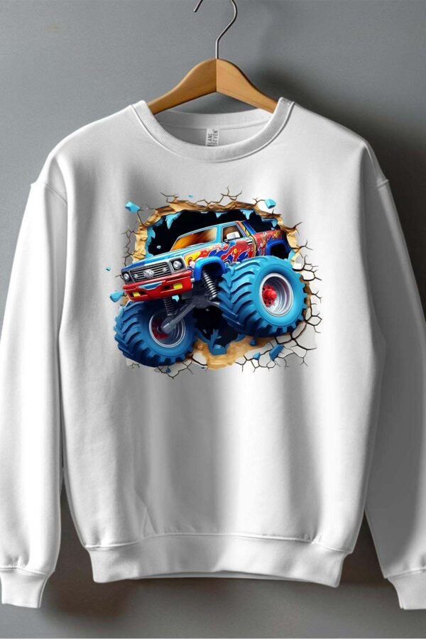 Sweat Col Rond Garçon en Gros | Crack Monster truck