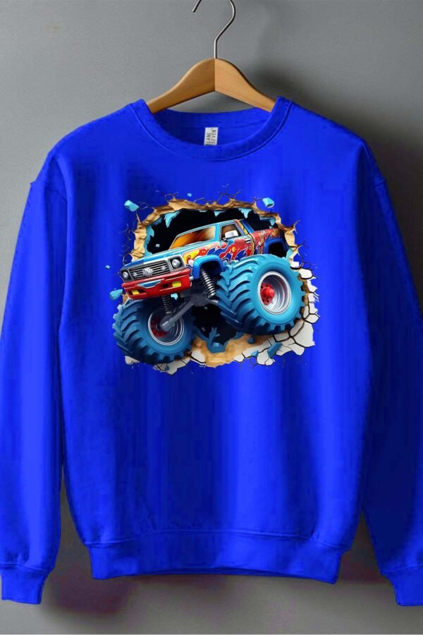 Sweat Col Rond Garçon en Gros | Crack Monster truck