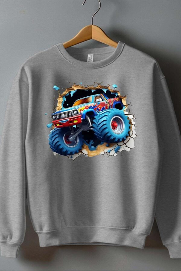 Sweat Col Rond Garçon en Gros | Crack Monster truck