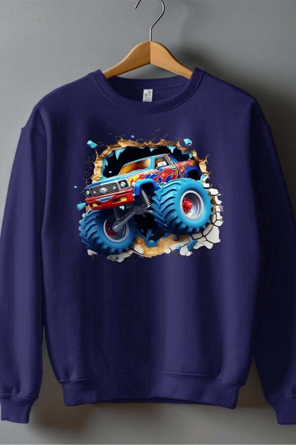 Sweat Col Rond Garçon en Gros | Crack Monster truck