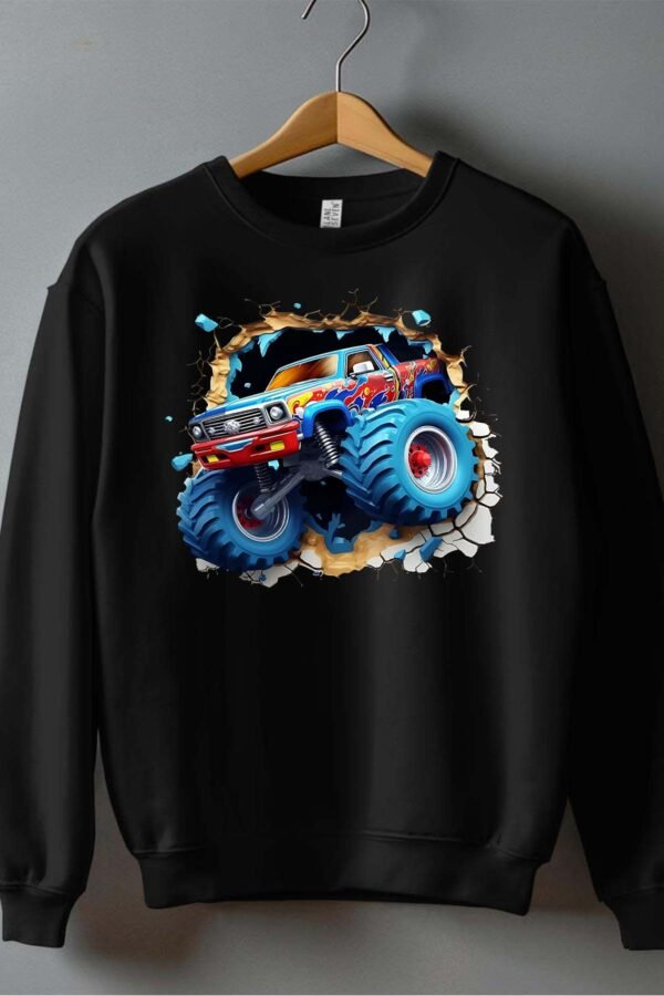 Sweat Col Rond Garçon en Gros | Crack Monster truck