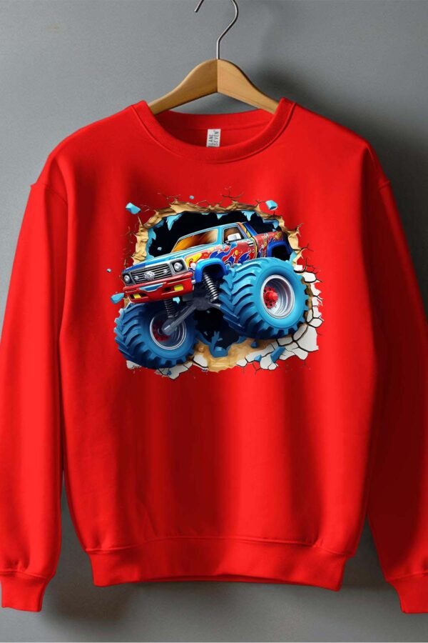 Sweat Col Rond Garçon en Gros | Crack Monster truck