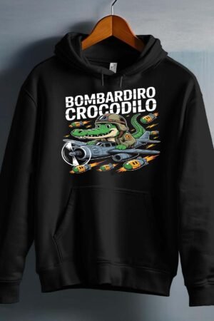 Crocodilo – Sweat capuche Garçon – Noir