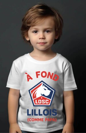 Fond Losc papa – Tshirt Garçon – Blanc