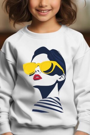 Sweat Col Rond Fille en Gros | Golden Shades