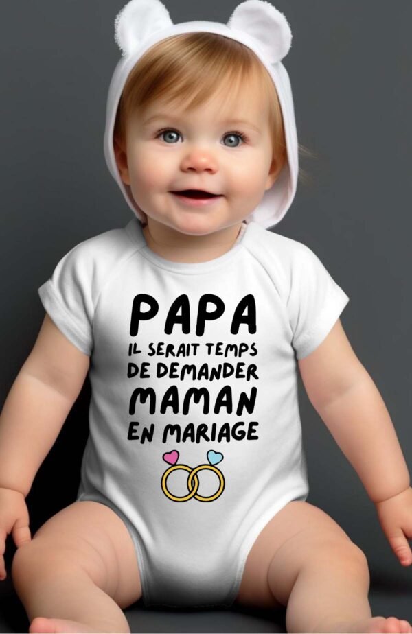 Mariage Papa - Body Bébé Fille