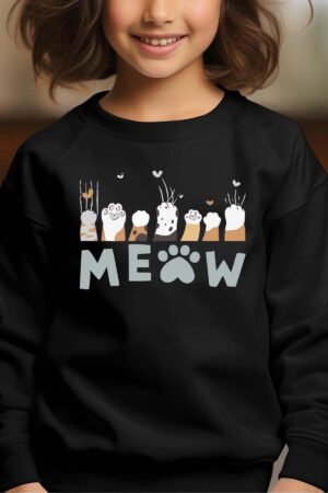 Sweat Col Rond Fille en Gros | Meaw Paw