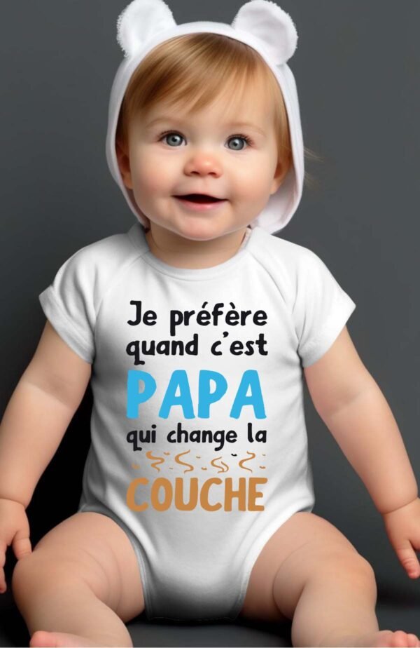 Papa change - Body Bébé Fille