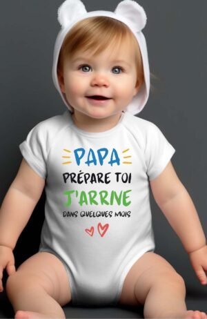 Papa j'arrive  - Body Bébé Fille