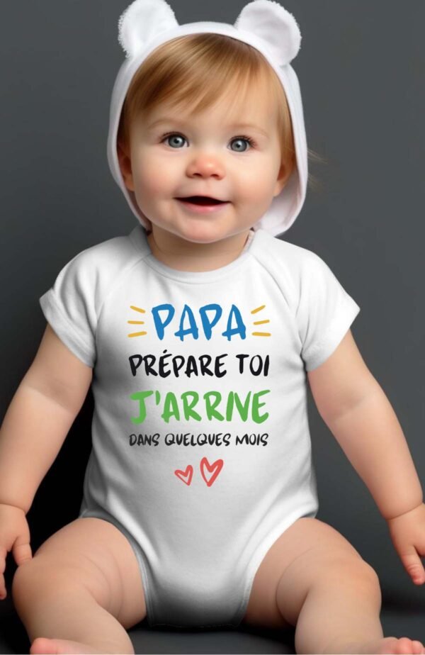 Papa j'arrive  - Body Bébé Fille