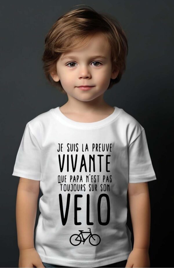 T-shirt Garçon en Gros | Preuve Papa Vélo