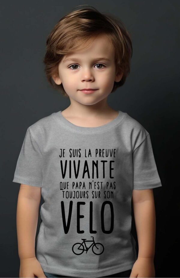 T-shirt Garçon en Gros | Preuve Papa Vélo