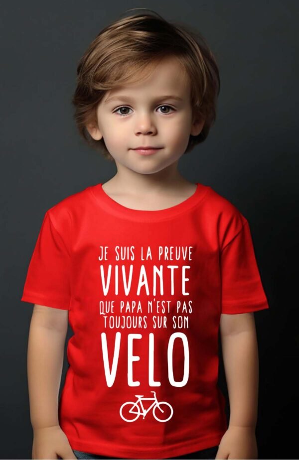T-shirt Garçon en Gros | Preuve Papa Vélo