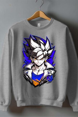 Sourire BDZ – Sweat Col Rond Garçon – Gris