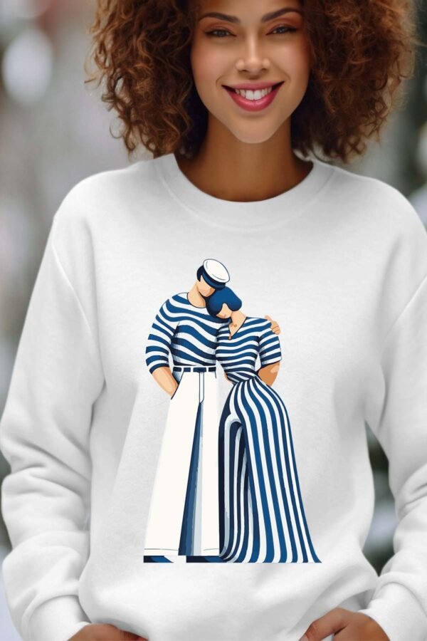 Sweat Col Rond Femme en Gros | Striped Grace