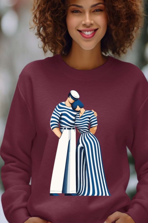 Sweat Col Rond Femme en Gros | Striped Grace