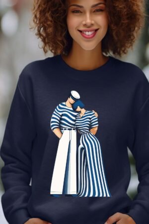 Sweat Col Rond Femme en Gros | Striped Grace