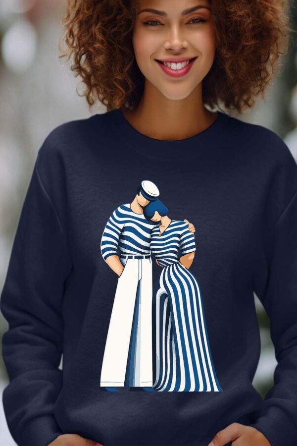 Sweat Col Rond Femme en Gros | Striped Grace