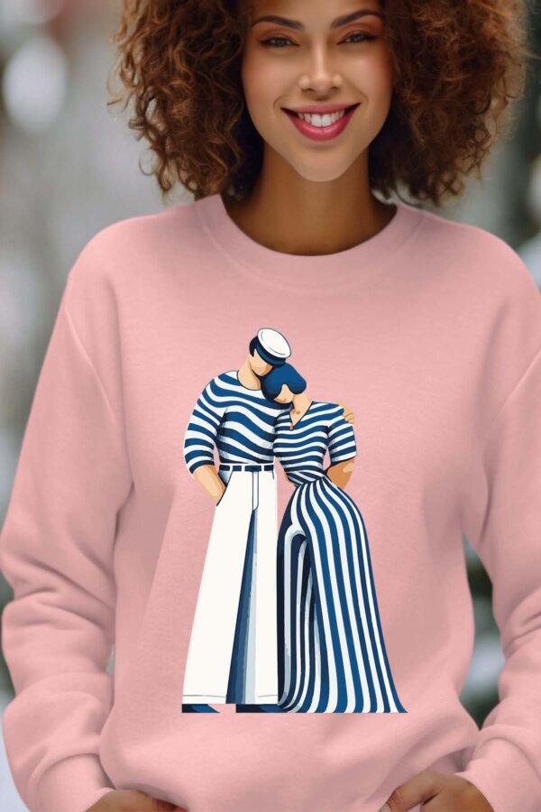 Sweat Col Rond Femme en Gros | Striped Grace