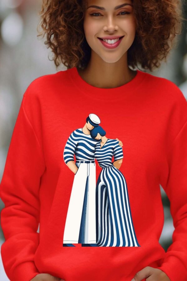 Sweat Col Rond Femme en Gros | Striped Grace