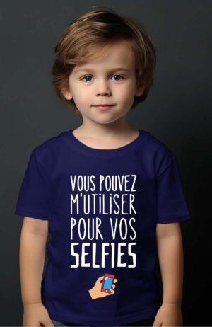 Utiliser Selfies – Tshirt Garçon – Marine