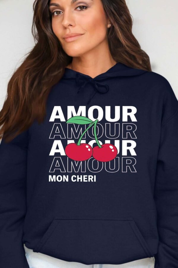 Amour cerise  - Sweat Capuche Femme
