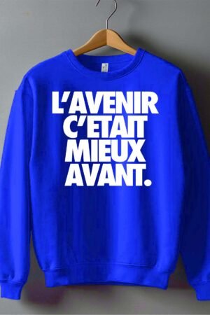 avenir mieux – Sweat Col Rond Garçon – Bleu Roi