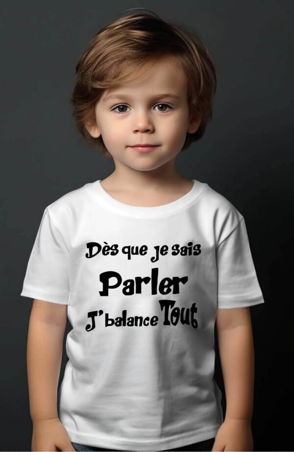 T-shirt Garçon en Gros | Je sais parler
