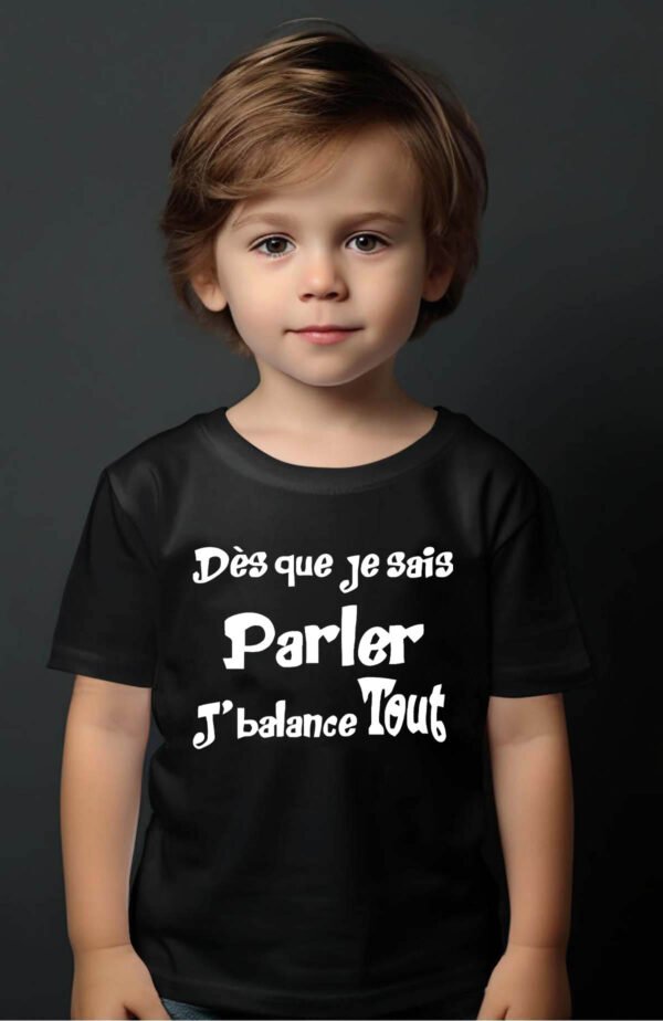 T-shirt Garçon en Gros | Je sais parler