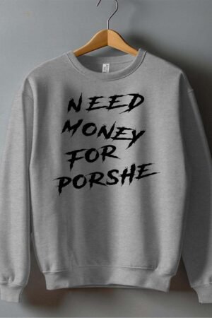 need for Porshe – Sweat Col Rond Garçon – Gris