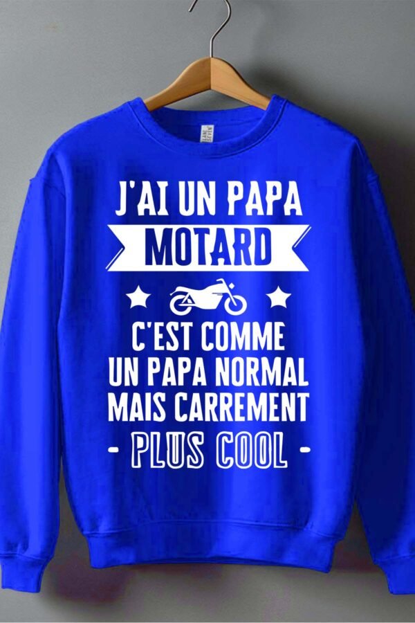 Sweat Col Rond Garçon en Gros | Papa motard cool