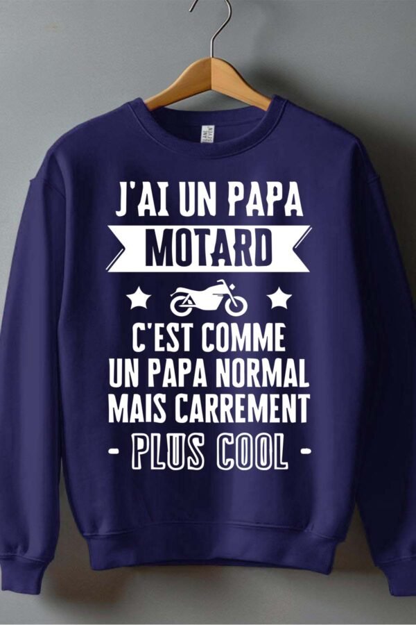 Sweat Col Rond Garçon en Gros | Papa motard cool