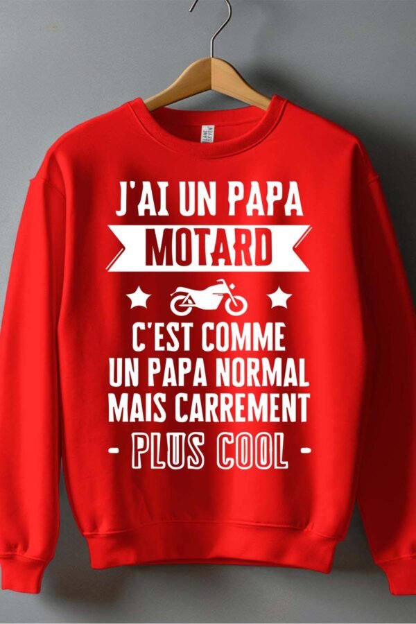 Sweat Col Rond Garçon en Gros | Papa motard cool