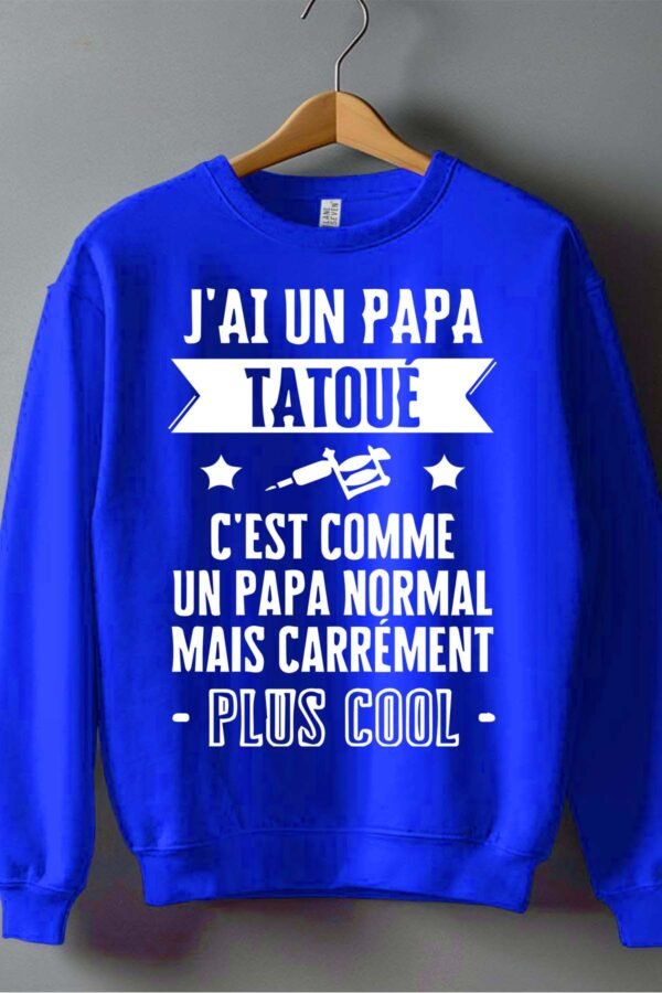 Sweat Col Rond Garçon en Gros | Papa tatoué cool