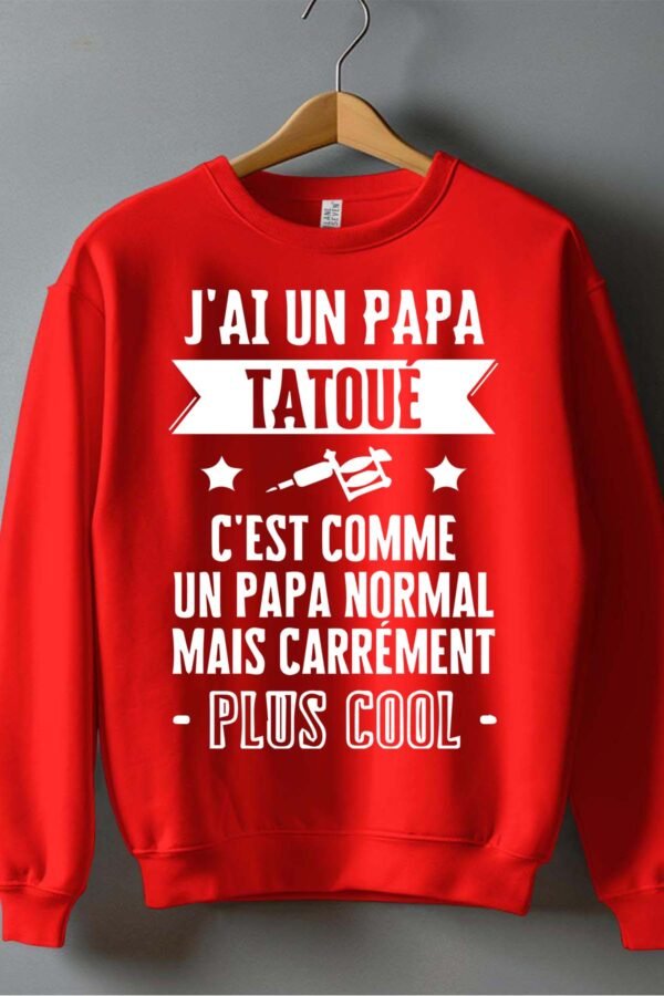 Sweat Col Rond Garçon en Gros | Papa tatoué cool