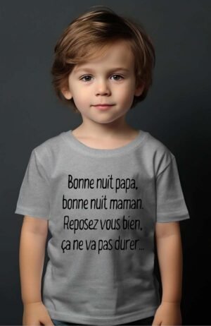 reposez vous bien – Tshirt Garçon – Gris