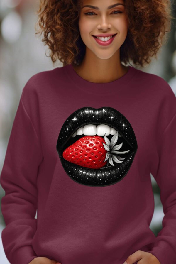 Sweat Col Rond Femme en Gros | Strawberry mouth