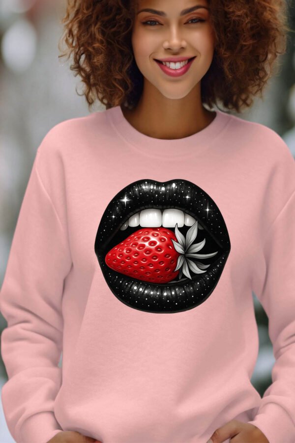 Sweat Col Rond Femme en Gros | Strawberry mouth