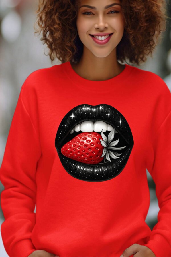 Sweat Col Rond Femme en Gros | Strawberry mouth