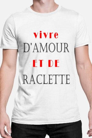 Amour Raclette – Tshirt Homme – Blanc