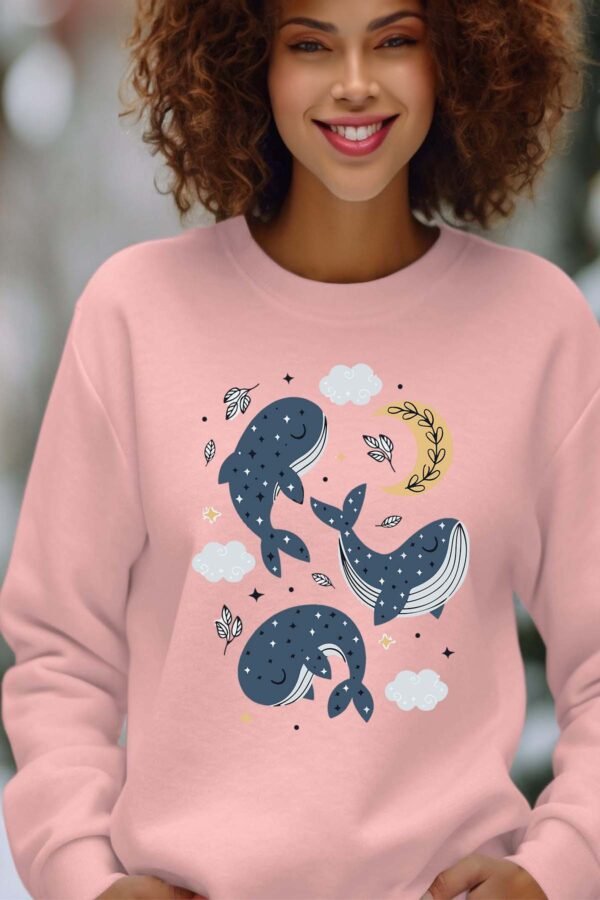 Sweat Col Rond Femme en Gros | Baleine moon